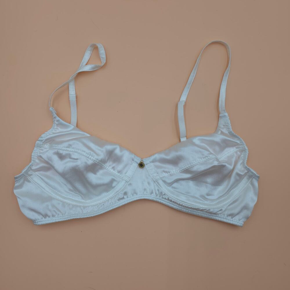 Gooseberry Intimates Silk Manhattan Bra in Ivory Size S